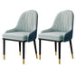 Scandinavian Indoor Armchair Metal Upholstered Parsons Back Dining Room Chair Gray-Green 2 Piece Set Clearhalo ' kitchen&dining_furn' 'Dining Chairs' 'Dining Tables & Seating' 'dining_chair' 'furn' 'furn_dining_chair' 'Furniture' 'furniture_dining_chair' 'Kitchen & Dining Furniture' 'kitchen' 3956485