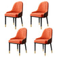 Scandinavian Indoor Armchair Metal Upholstered Parsons Back Dining Room Chair Orange 4 Piece Set Clearhalo ' kitchen&dining_furn' 'Dining Chairs' 'Dining Tables & Seating' 'dining_chair' 'furn' 'furn_dining_chair' 'Furniture' 'furniture_dining_chair' 'Kitchen & Dining Furniture' 'kitchen' 3956489