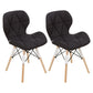 Home Scandinavian Side Chair Wood Upholstered Wingback Dining Room Chair Black Set of 2 Clearhalo ' kitchen&dining_furn' 'Dining Chairs' 'Dining Tables & Seating' 'dining_chair' 'Furniture' 'furniture_dining_chair' 'Kitchen & Dining Furniture' 'kitchen' 3956493