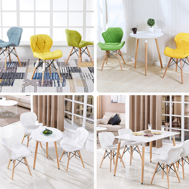 Home Scandinavian Side Chair Wood Upholstered Wingback Dining Room Chair Clearhalo ' kitchen&dining_furn' 'Dining Chairs' 'Dining Tables & Seating' 'dining_chair' 'Furniture' 'furniture_dining_chair' 'Kitchen & Dining Furniture' 'kitchen' 3956497