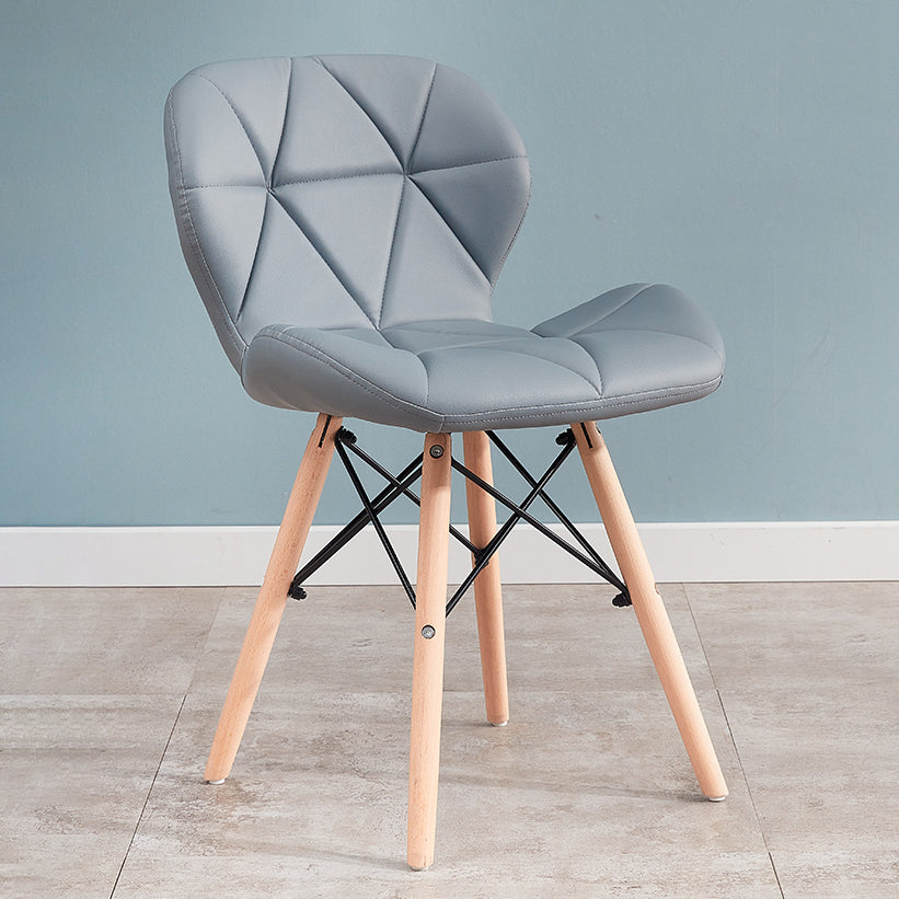 Home Scandinavian Side Chair Wood Upholstered Wingback Dining Room Chair Grey 1 Piece Clearhalo ' kitchen&dining_furn' 'Dining Chairs' 'Dining Tables & Seating' 'dining_chair' 'Furniture' 'furniture_dining_chair' 'Kitchen & Dining Furniture' 'kitchen' 3956498