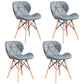 Home Scandinavian Side Chair Wood Upholstered Wingback Dining Room Chair Grey Set of 4 Clearhalo ' kitchen&dining_furn' 'Dining Chairs' 'Dining Tables & Seating' 'dining_chair' 'Furniture' 'furniture_dining_chair' 'Kitchen & Dining Furniture' 'kitchen' 3956502