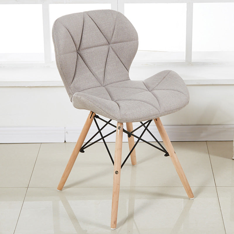 Home Scandinavian Side Chair Wood Upholstered Wingback Dining Room Chair Light Gray 1 Piece Clearhalo ' kitchen&dining_furn' 'Dining Chairs' 'Dining Tables & Seating' 'dining_chair' 'Furniture' 'furniture_dining_chair' 'Kitchen & Dining Furniture' 'kitchen' 3956504