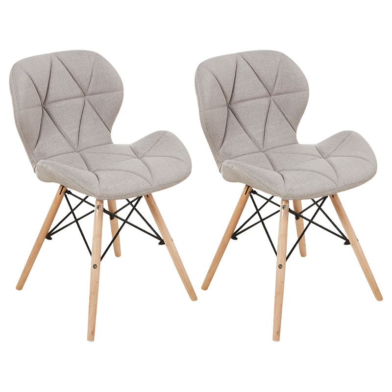 Home Scandinavian Side Chair Wood Upholstered Wingback Dining Room Chair Light Gray Set of 2 Clearhalo ' kitchen&dining_furn' 'Dining Chairs' 'Dining Tables & Seating' 'dining_chair' 'Furniture' 'furniture_dining_chair' 'Kitchen & Dining Furniture' 'kitchen' 3956505