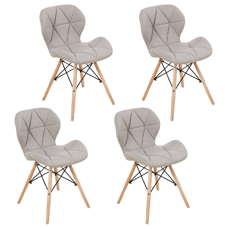Home Scandinavian Side Chair Wood Upholstered Wingback Dining Room Chair Light Gray Set of 4 Clearhalo ' kitchen&dining_furn' 'Dining Chairs' 'Dining Tables & Seating' 'dining_chair' 'Furniture' 'furniture_dining_chair' 'Kitchen & Dining Furniture' 'kitchen' 3956507