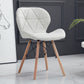 Home Scandinavian Side Chair Wood Upholstered Wingback Dining Room Chair White 1 Piece Clearhalo ' kitchen&dining_furn' 'Dining Chairs' 'Dining Tables & Seating' 'dining_chair' 'Furniture' 'furniture_dining_chair' 'Kitchen & Dining Furniture' 'kitchen' 3956509