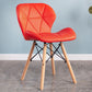 Home Scandinavian Side Chair Wood Upholstered Wingback Dining Room Chair Red 1 Piece Clearhalo ' kitchen&dining_furn' 'Dining Chairs' 'Dining Tables & Seating' 'dining_chair' 'Furniture' 'furniture_dining_chair' 'Kitchen & Dining Furniture' 'kitchen' 3956512