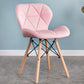 Home Scandinavian Side Chair Wood Upholstered Wingback Dining Room Chair Pink 1 Piece Clearhalo ' kitchen&dining_furn' 'Dining Chairs' 'Dining Tables & Seating' 'dining_chair' 'Furniture' 'furniture_dining_chair' 'Kitchen & Dining Furniture' 'kitchen' 3956515