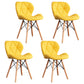 Home Scandinavian Side Chair Wood Upholstered Wingback Dining Room Chair Yellow Set of 4 Clearhalo ' kitchen&dining_furn' 'Dining Chairs' 'Dining Tables & Seating' 'dining_chair' 'Furniture' 'furniture_dining_chair' 'Kitchen & Dining Furniture' 'kitchen' 3956520