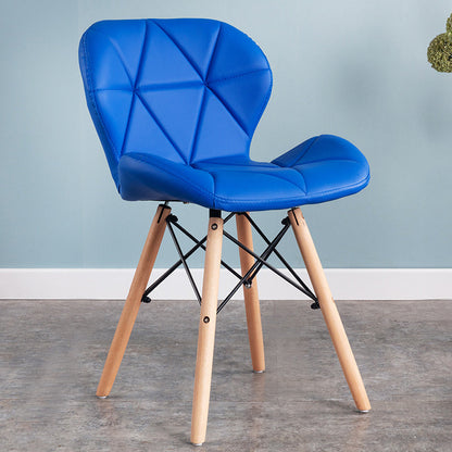 Home Scandinavian Side Chair Wood Upholstered Wingback Dining Room Chair Blue 1 Piece Clearhalo ' kitchen&dining_furn' 'Dining Chairs' 'Dining Tables & Seating' 'dining_chair' 'Furniture' 'furniture_dining_chair' 'Kitchen & Dining Furniture' 'kitchen' 3956521