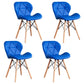 Home Scandinavian Side Chair Wood Upholstered Wingback Dining Room Chair Blue Set of 4 Clearhalo ' kitchen&dining_furn' 'Dining Chairs' 'Dining Tables & Seating' 'dining_chair' 'Furniture' 'furniture_dining_chair' 'Kitchen & Dining Furniture' 'kitchen' 3956523