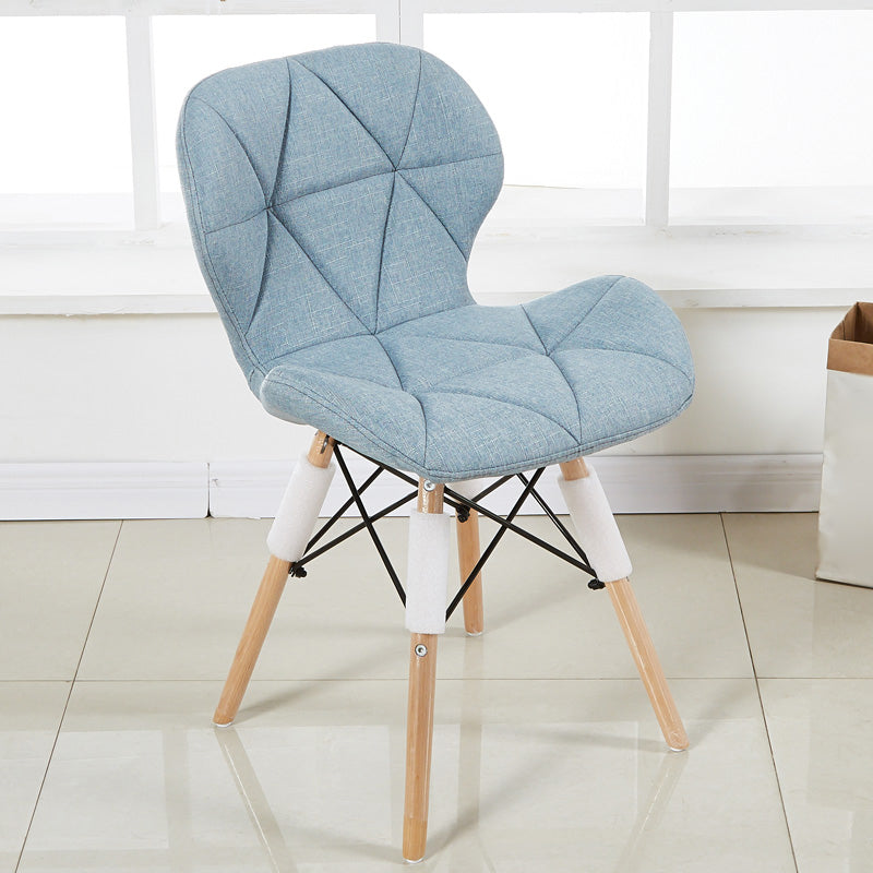 Home Scandinavian Side Chair Wood Upholstered Wingback Dining Room Chair Light Blue 1 Piece Clearhalo ' kitchen&dining_furn' 'Dining Chairs' 'Dining Tables & Seating' 'dining_chair' 'Furniture' 'furniture_dining_chair' 'Kitchen & Dining Furniture' 'kitchen' 3956524