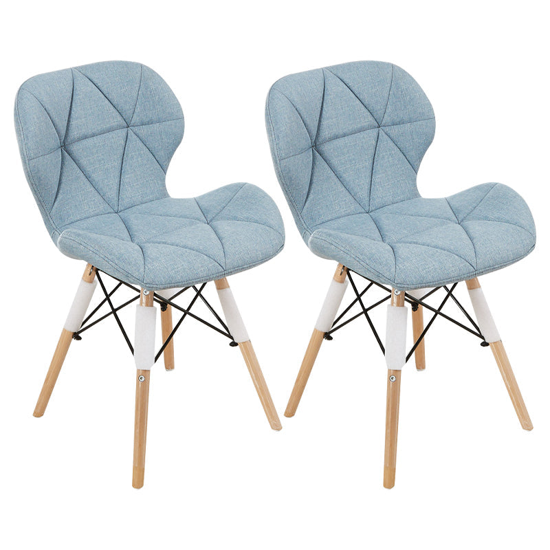 Home Scandinavian Side Chair Wood Upholstered Wingback Dining Room Chair Light Blue Set of 2 Clearhalo ' kitchen&dining_furn' 'Dining Chairs' 'Dining Tables & Seating' 'dining_chair' 'Furniture' 'furniture_dining_chair' 'Kitchen & Dining Furniture' 'kitchen' 3956525