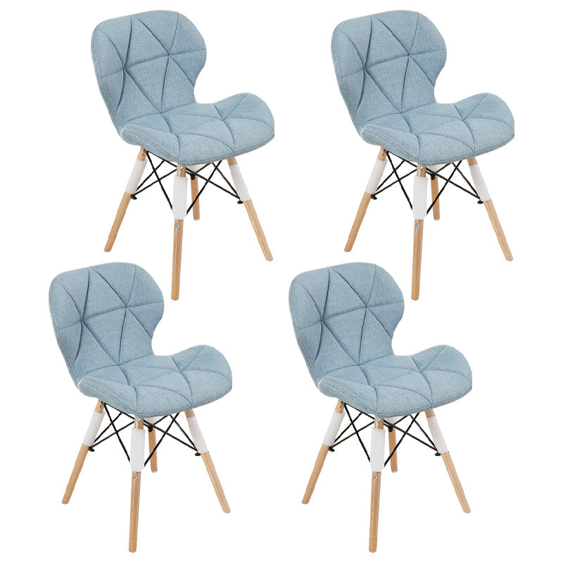 Home Scandinavian Side Chair Wood Upholstered Wingback Dining Room Chair Light Blue Set of 4 Clearhalo ' kitchen&dining_furn' 'Dining Chairs' 'Dining Tables & Seating' 'dining_chair' 'Furniture' 'furniture_dining_chair' 'Kitchen & Dining Furniture' 'kitchen' 3956526