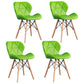 Home Scandinavian Side Chair Wood Upholstered Wingback Dining Room Chair Green Set of 4 Clearhalo ' kitchen&dining_furn' 'Dining Chairs' 'Dining Tables & Seating' 'dining_chair' 'Furniture' 'furniture_dining_chair' 'Kitchen & Dining Furniture' 'kitchen' 3956529