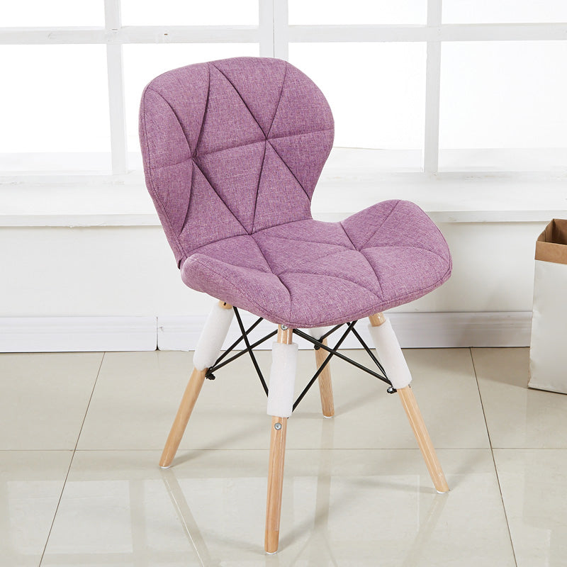 Home Scandinavian Side Chair Wood Upholstered Wingback Dining Room Chair Purple 1 Piece Clearhalo ' kitchen&dining_furn' 'Dining Chairs' 'Dining Tables & Seating' 'dining_chair' 'Furniture' 'furniture_dining_chair' 'Kitchen & Dining Furniture' 'kitchen' 3956530