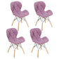 Home Scandinavian Side Chair Wood Upholstered Wingback Dining Room Chair Purple Set of 4 Clearhalo ' kitchen&dining_furn' 'Dining Chairs' 'Dining Tables & Seating' 'dining_chair' 'Furniture' 'furniture_dining_chair' 'Kitchen & Dining Furniture' 'kitchen' 3956532
