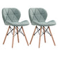 Home Scandinavian Side Chair Wood Upholstered Wingback Dining Room Chair Light Green Set of 2 Clearhalo ' kitchen&dining_furn' 'Dining Chairs' 'Dining Tables & Seating' 'dining_chair' 'Furniture' 'furniture_dining_chair' 'Kitchen & Dining Furniture' 'kitchen' 3956534