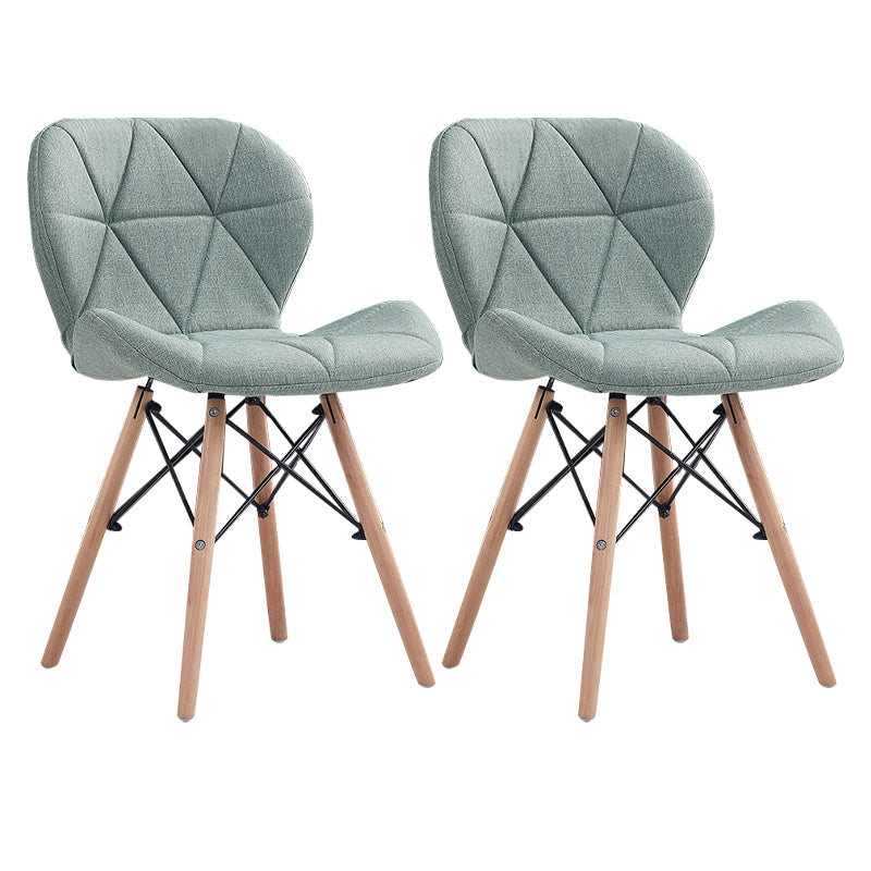 Home Scandinavian Side Chair Wood Upholstered Wingback Dining Room Chair Light Green Set of 2 Clearhalo ' kitchen&dining_furn' 'Dining Chairs' 'Dining Tables & Seating' 'dining_chair' 'Furniture' 'furniture_dining_chair' 'Kitchen & Dining Furniture' 'kitchen' 3956534