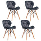 Home Scandinavian Side Chair Wood Upholstered Wingback Dining Room Chair Gloss Black Set of 4 Clearhalo ' kitchen&dining_furn' 'Dining Chairs' 'Dining Tables & Seating' 'dining_chair' 'Furniture' 'furniture_dining_chair' 'Kitchen & Dining Furniture' 'kitchen' 3956538