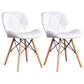 Home Scandinavian Side Chair Wood Upholstered Wingback Dining Room Chair Gloss White Set of 2 Clearhalo ' kitchen&dining_furn' 'Dining Chairs' 'Dining Tables & Seating' 'dining_chair' 'Furniture' 'furniture_dining_chair' 'Kitchen & Dining Furniture' 'kitchen' 3956540