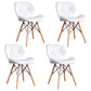 Home Scandinavian Side Chair Wood Upholstered Wingback Dining Room Chair Gloss White Set of 4 Clearhalo ' kitchen&dining_furn' 'Dining Chairs' 'Dining Tables & Seating' 'dining_chair' 'Furniture' 'furniture_dining_chair' 'Kitchen & Dining Furniture' 'kitchen' 3956541