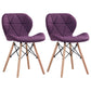 Home Scandinavian Side Chair Wood Upholstered Wingback Dining Room Chair Dark Purple Set of 2 Clearhalo ' kitchen&dining_furn' 'Dining Chairs' 'Dining Tables & Seating' 'dining_chair' 'Furniture' 'furniture_dining_chair' 'Kitchen & Dining Furniture' 'kitchen' 3956543