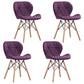 Home Scandinavian Side Chair Wood Upholstered Wingback Dining Room Chair Dark Purple Set of 4 Clearhalo ' kitchen&dining_furn' 'Dining Chairs' 'Dining Tables & Seating' 'dining_chair' 'Furniture' 'furniture_dining_chair' 'Kitchen & Dining Furniture' 'kitchen' 3956544