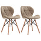 Home Scandinavian Side Chair Wood Upholstered Wingback Dining Room Chair Khaki Set of 2 Clearhalo ' kitchen&dining_furn' 'Dining Chairs' 'Dining Tables & Seating' 'dining_chair' 'Furniture' 'furniture_dining_chair' 'Kitchen & Dining Furniture' 'kitchen' 3956549