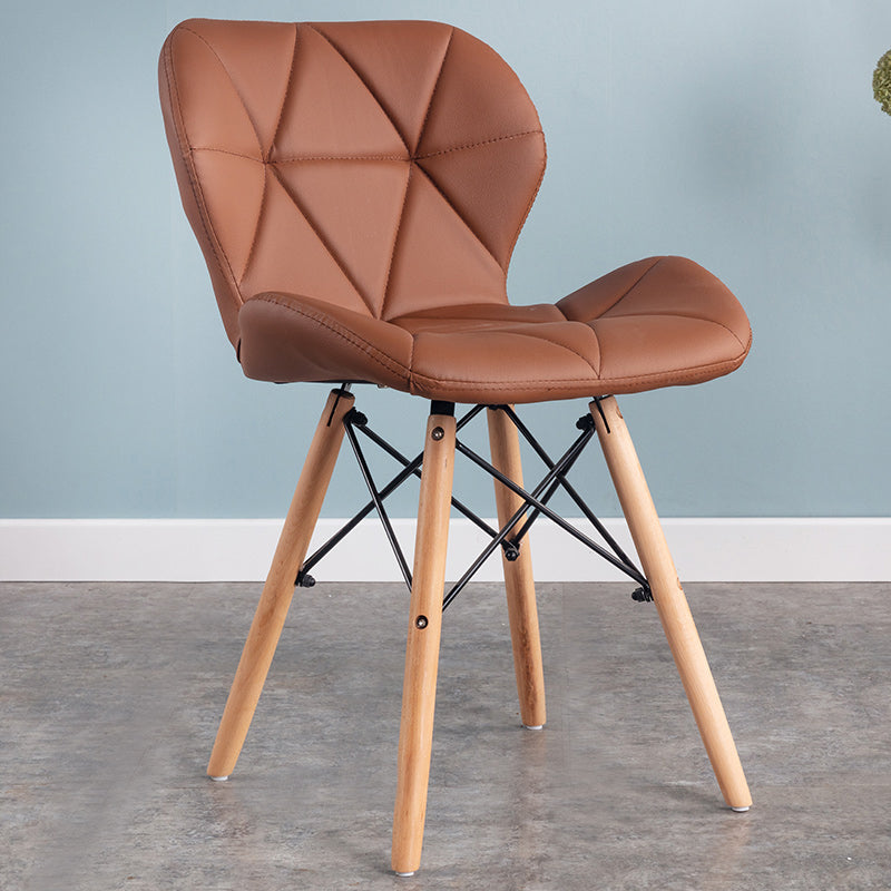 Home Scandinavian Side Chair Wood Upholstered Wingback Dining Room Chair Coffee 1 Piece Clearhalo ' kitchen&dining_furn' 'Dining Chairs' 'Dining Tables & Seating' 'dining_chair' 'Furniture' 'furniture_dining_chair' 'Kitchen & Dining Furniture' 'kitchen' 3956551