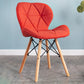 Home Scandinavian Side Chair Wood Upholstered Wingback Dining Room Chair Orange Red 1 Piece Clearhalo ' kitchen&dining_furn' 'Dining Chairs' 'Dining Tables & Seating' 'dining_chair' 'Furniture' 'furniture_dining_chair' 'Kitchen & Dining Furniture' 'kitchen' 3956560
