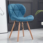 Home Scandinavian Side Chair Wood Upholstered Wingback Dining Room Chair Dark Blue 1 Piece Clearhalo ' kitchen&dining_furn' 'Dining Chairs' 'Dining Tables & Seating' 'dining_chair' 'Furniture' 'furniture_dining_chair' 'Kitchen & Dining Furniture' 'kitchen' 3956563