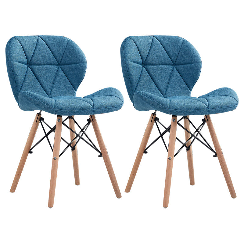 Home Scandinavian Side Chair Wood Upholstered Wingback Dining Room Chair Dark Blue Set of 2 Clearhalo ' kitchen&dining_furn' 'Dining Chairs' 'Dining Tables & Seating' 'dining_chair' 'Furniture' 'furniture_dining_chair' 'Kitchen & Dining Furniture' 'kitchen' 3956564