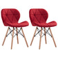 Home Scandinavian Side Chair Wood Upholstered Wingback Dining Room Chair Crimson Set of 2 Clearhalo ' kitchen&dining_furn' 'Dining Chairs' 'Dining Tables & Seating' 'dining_chair' 'Furniture' 'furniture_dining_chair' 'Kitchen & Dining Furniture' 'kitchen' 3956570