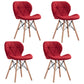 Home Scandinavian Side Chair Wood Upholstered Wingback Dining Room Chair Crimson Set of 4 Clearhalo ' kitchen&dining_furn' 'Dining Chairs' 'Dining Tables & Seating' 'dining_chair' 'Furniture' 'furniture_dining_chair' 'Kitchen & Dining Furniture' 'kitchen' 3956571