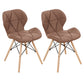 Home Scandinavian Side Chair Wood Upholstered Wingback Dining Room Chair Light Coffee Set of 2 Clearhalo ' kitchen&dining_furn' 'Dining Chairs' 'Dining Tables & Seating' 'dining_chair' 'Furniture' 'furniture_dining_chair' 'Kitchen & Dining Furniture' 'kitchen' 3956573