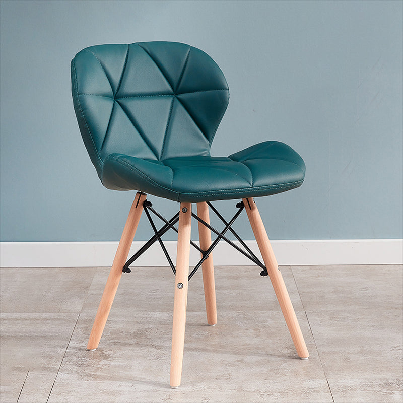 Home Scandinavian Side Chair Wood Upholstered Wingback Dining Room Chair Blackish Green 1 Piece Clearhalo ' kitchen&dining_furn' 'Dining Chairs' 'Dining Tables & Seating' 'dining_chair' 'Furniture' 'furniture_dining_chair' 'Kitchen & Dining Furniture' 'kitchen' 3956575