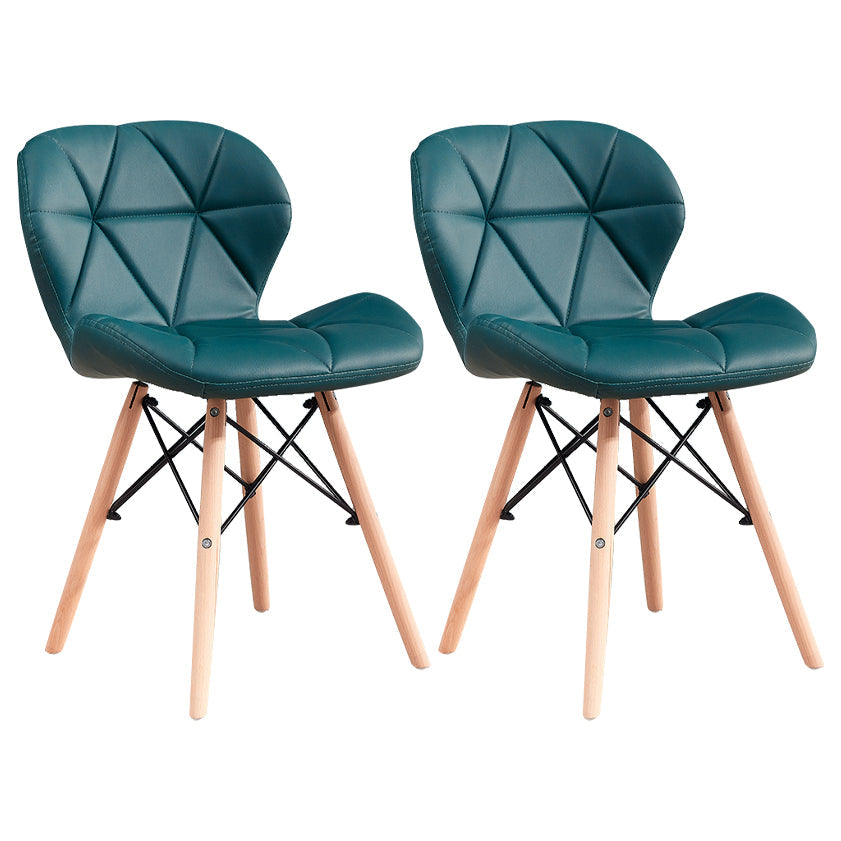 Home Scandinavian Side Chair Wood Upholstered Wingback Dining Room Chair Blackish Green Set of 2 Clearhalo ' kitchen&dining_furn' 'Dining Chairs' 'Dining Tables & Seating' 'dining_chair' 'Furniture' 'furniture_dining_chair' 'Kitchen & Dining Furniture' 'kitchen' 3956576