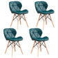 Home Scandinavian Side Chair Wood Upholstered Wingback Dining Room Chair Blackish Green Set of 4 Clearhalo ' kitchen&dining_furn' 'Dining Chairs' 'Dining Tables & Seating' 'dining_chair' 'Furniture' 'furniture_dining_chair' 'Kitchen & Dining Furniture' 'kitchen' 3956577