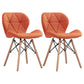 Home Scandinavian Side Chair Wood Upholstered Wingback Dining Room Chair Orange Set of 2 Clearhalo ' kitchen&dining_furn' 'Dining Chairs' 'Dining Tables & Seating' 'dining_chair' 'Furniture' 'furniture_dining_chair' 'Kitchen & Dining Furniture' 'kitchen' 3956582