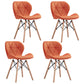Home Scandinavian Side Chair Wood Upholstered Wingback Dining Room Chair Orange Set of 4 Clearhalo ' kitchen&dining_furn' 'Dining Chairs' 'Dining Tables & Seating' 'dining_chair' 'Furniture' 'furniture_dining_chair' 'Kitchen & Dining Furniture' 'kitchen' 3956583