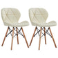 Home Scandinavian Side Chair Wood Upholstered Wingback Dining Room Chair Off-White Set of 2 Clearhalo ' kitchen&dining_furn' 'Dining Chairs' 'Dining Tables & Seating' 'dining_chair' 'Furniture' 'furniture_dining_chair' 'Kitchen & Dining Furniture' 'kitchen' 3956585