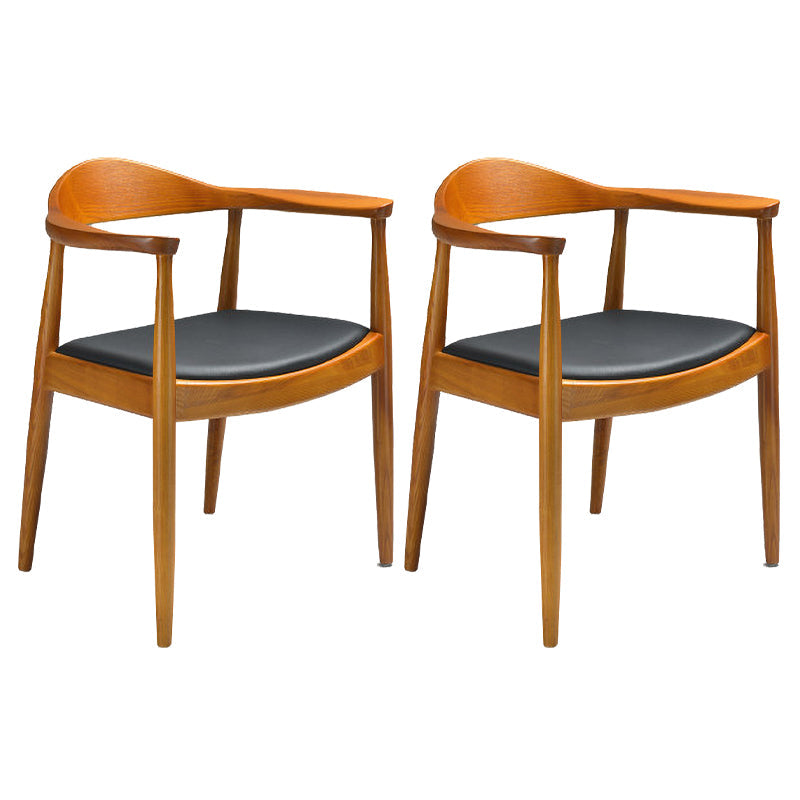 Scandinavian Indoor Side Chair Upholstered Open Back Wood Dining Room Chair Light Brown 2 Piece Set Clearhalo ' kitchen&dining_furn' 'Dining Chairs' 'Dining Tables & Seating' 'dining_chair' 'furn' 'furn_dining_chair' 'Furniture' 'furniture_dining_chair' 'Kitchen & Dining Furniture' 'kitchen' 3956590