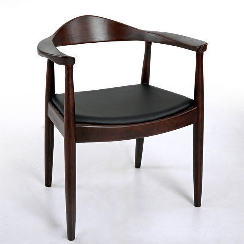 Scandinavian Indoor Side Chair Upholstered Open Back Wood Dining Room Chair Dark Brown 1 Piece Clearhalo ' kitchen&dining_furn' 'Dining Chairs' 'Dining Tables & Seating' 'dining_chair' 'furn' 'furn_dining_chair' 'Furniture' 'furniture_dining_chair' 'Kitchen & Dining Furniture' 'kitchen' 3956595