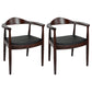 Scandinavian Indoor Side Chair Upholstered Open Back Wood Dining Room Chair Dark Brown 2 Piece Set Clearhalo ' kitchen&dining_furn' 'Dining Chairs' 'Dining Tables & Seating' 'dining_chair' 'furn' 'furn_dining_chair' 'Furniture' 'furniture_dining_chair' 'Kitchen & Dining Furniture' 'kitchen' 3956596