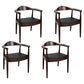 Scandinavian Indoor Side Chair Upholstered Open Back Wood Dining Room Chair Dark Brown 4 Piece Set Clearhalo ' kitchen&dining_furn' 'Dining Chairs' 'Dining Tables & Seating' 'dining_chair' 'furn' 'furn_dining_chair' 'Furniture' 'furniture_dining_chair' 'Kitchen & Dining Furniture' 'kitchen' 3956598
