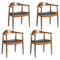 Scandinavian Indoor Side Chair Upholstered Open Back Wood Dining Room Chair Walnut 4 Piece Set Clearhalo ' kitchen&dining_furn' 'Dining Chairs' 'Dining Tables & Seating' 'dining_chair' 'furn' 'furn_dining_chair' 'Furniture' 'furniture_dining_chair' 'Kitchen & Dining Furniture' 'kitchen' 3956609