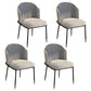 Glam Metal Dining Armless Chairs Upholstered Linen Fabric Dining Chair for Restaurant Grey 4 Piece Set Clearhalo ' kitchen&dining_furn' 'Dining Chairs' 'Dining Tables & Seating' 'dining_chair' 'furn' 'furn_dining_chair' 'Furniture' 'furniture_dining_chair' 'Kitchen & Dining Furniture' 'kitchen' 3956615