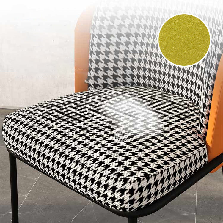 Glam Metal Dining Armless Chairs Upholstered Linen Fabric Dining Chair for Restaurant Clearhalo ' kitchen&dining_furn' 'Dining Chairs' 'Dining Tables & Seating' 'dining_chair' 'furn' 'furn_dining_chair' 'Furniture' 'furniture_dining_chair' 'Kitchen & Dining Furniture' 'kitchen' 3956623