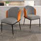 Glam Metal Dining Armless Chairs Upholstered Linen Fabric Dining Chair for Restaurant Clearhalo ' kitchen&dining_furn' 'Dining Chairs' 'Dining Tables & Seating' 'dining_chair' 'furn' 'furn_dining_chair' 'Furniture' 'furniture_dining_chair' 'Kitchen & Dining Furniture' 'kitchen' 3956627